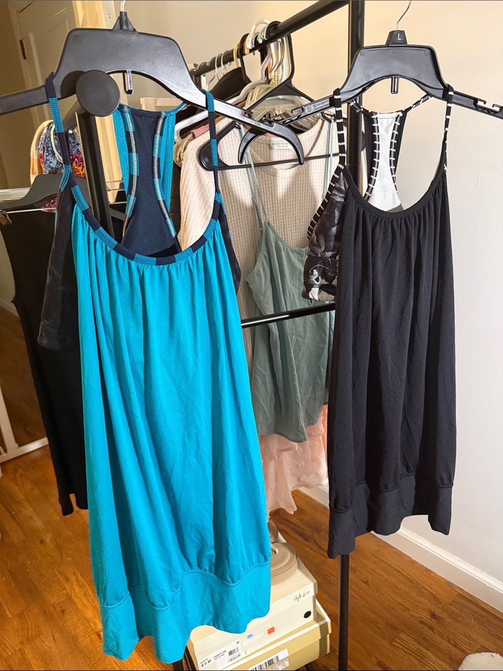 lululemon athletica Teal & Black Racerback Tank Top bundle